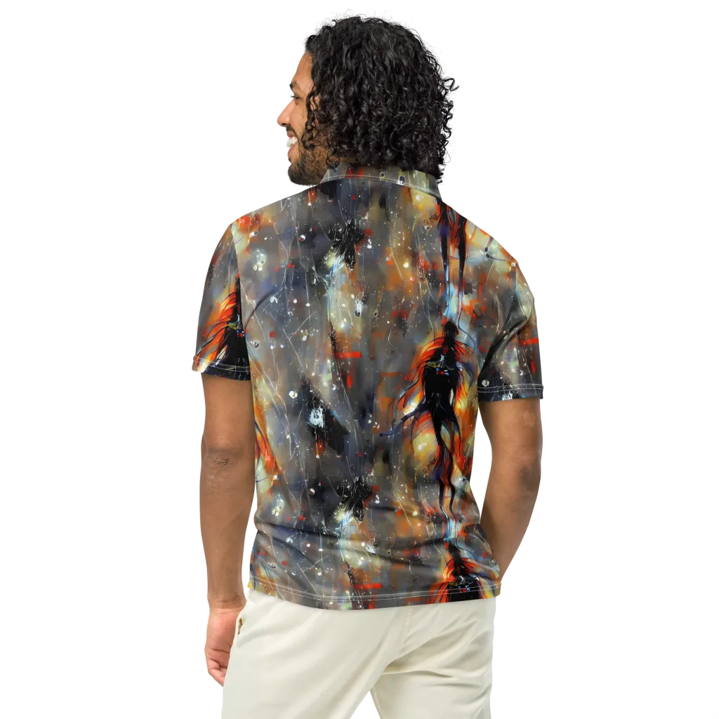 Sidereal Threads on Men's Slim Fit Polo Shirt — Back