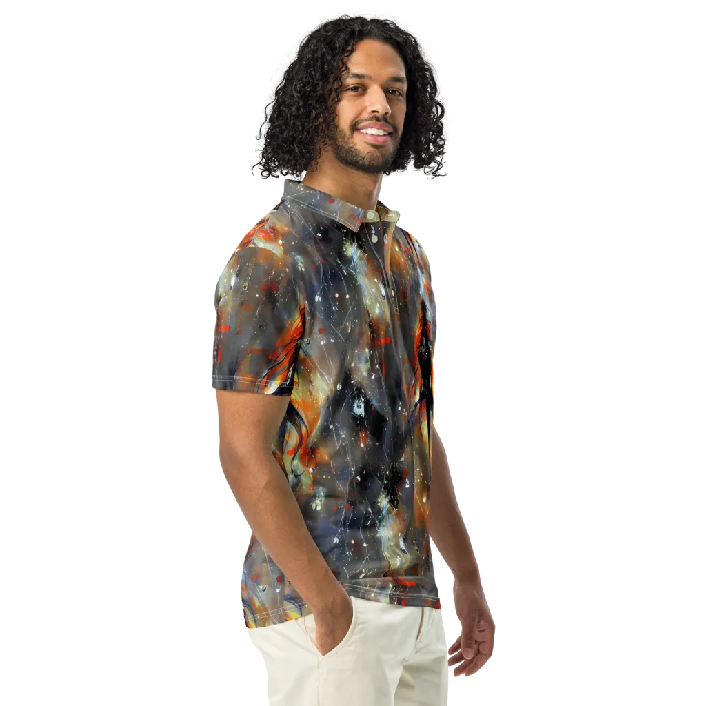 Sidereal Threads on Men's Slim Fit Polo Shirt — Right Front
