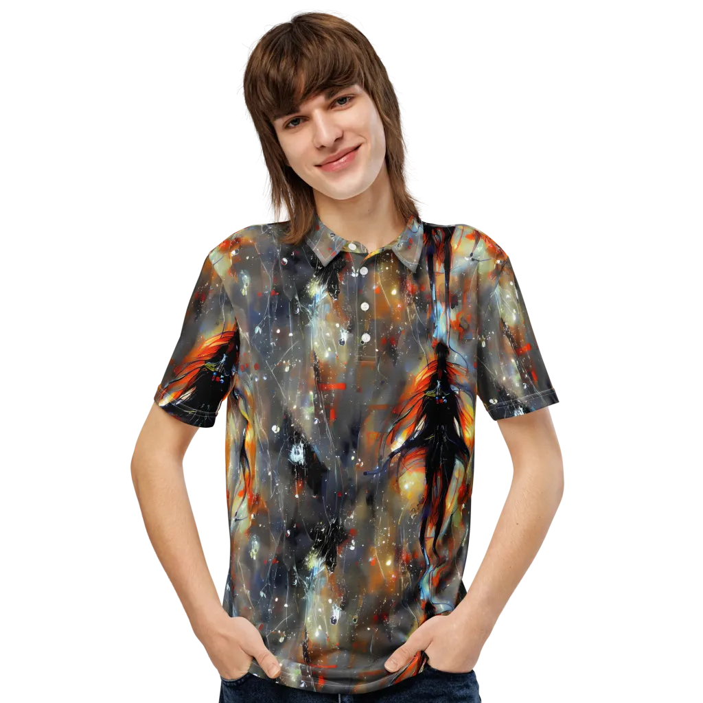Sidereal Threads on Men's Slim Fit Polo Shirt — Front