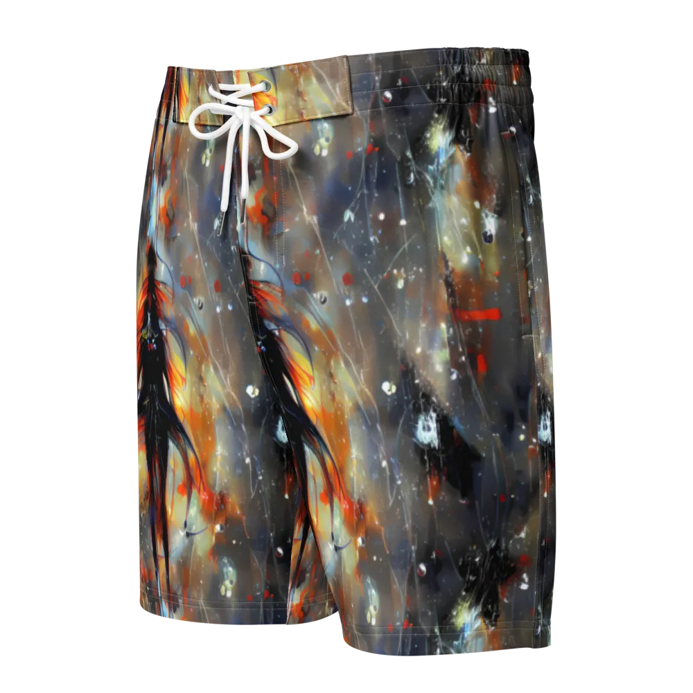 Sidereal Threads on Men's Board Shorts — Front