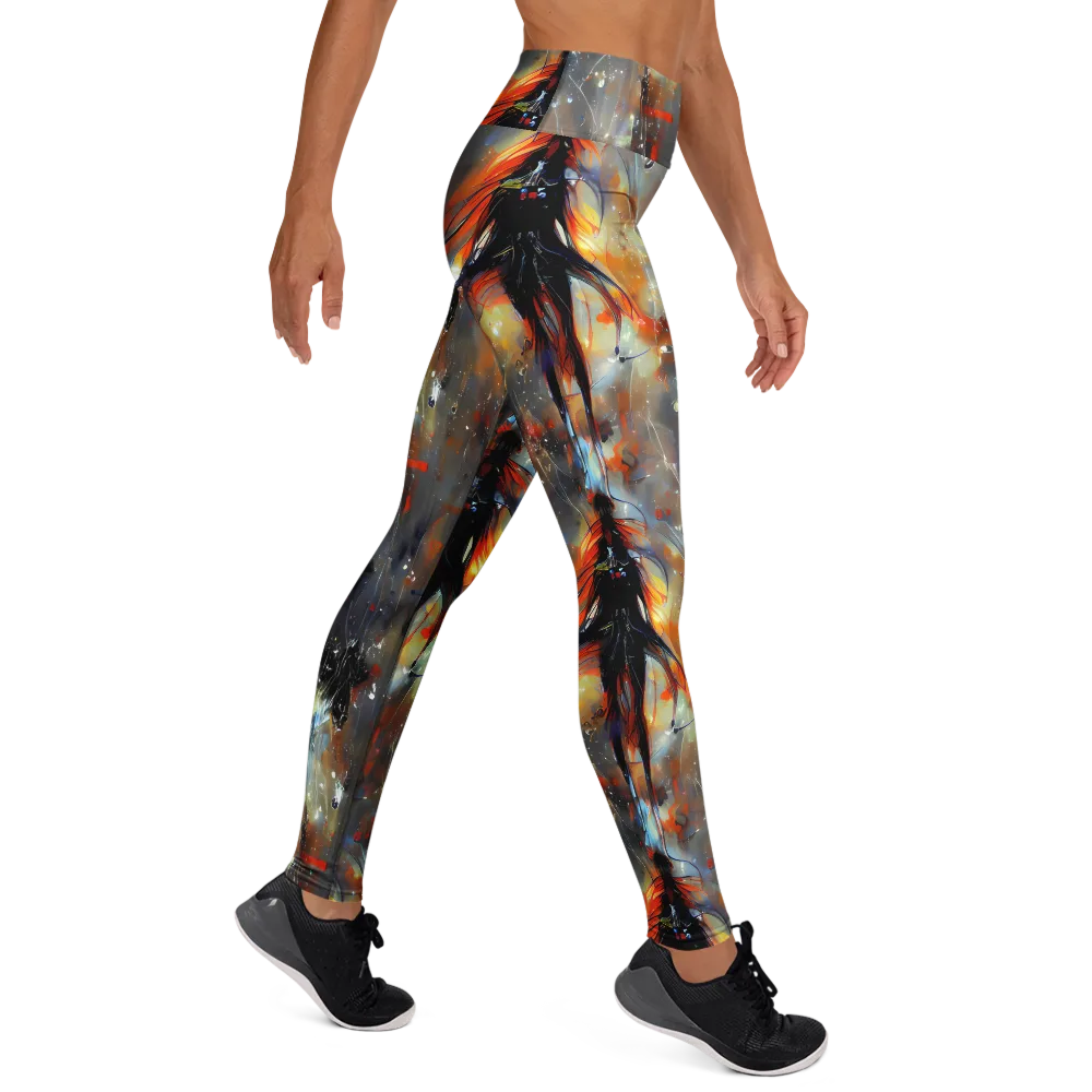 Sidereal Threads on Yoga Leggings — Right