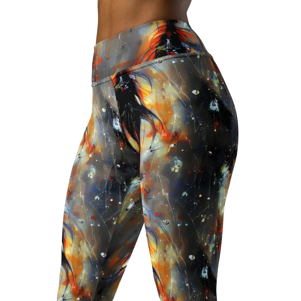 Sidereal Threads on Yoga Leggings — Left Front