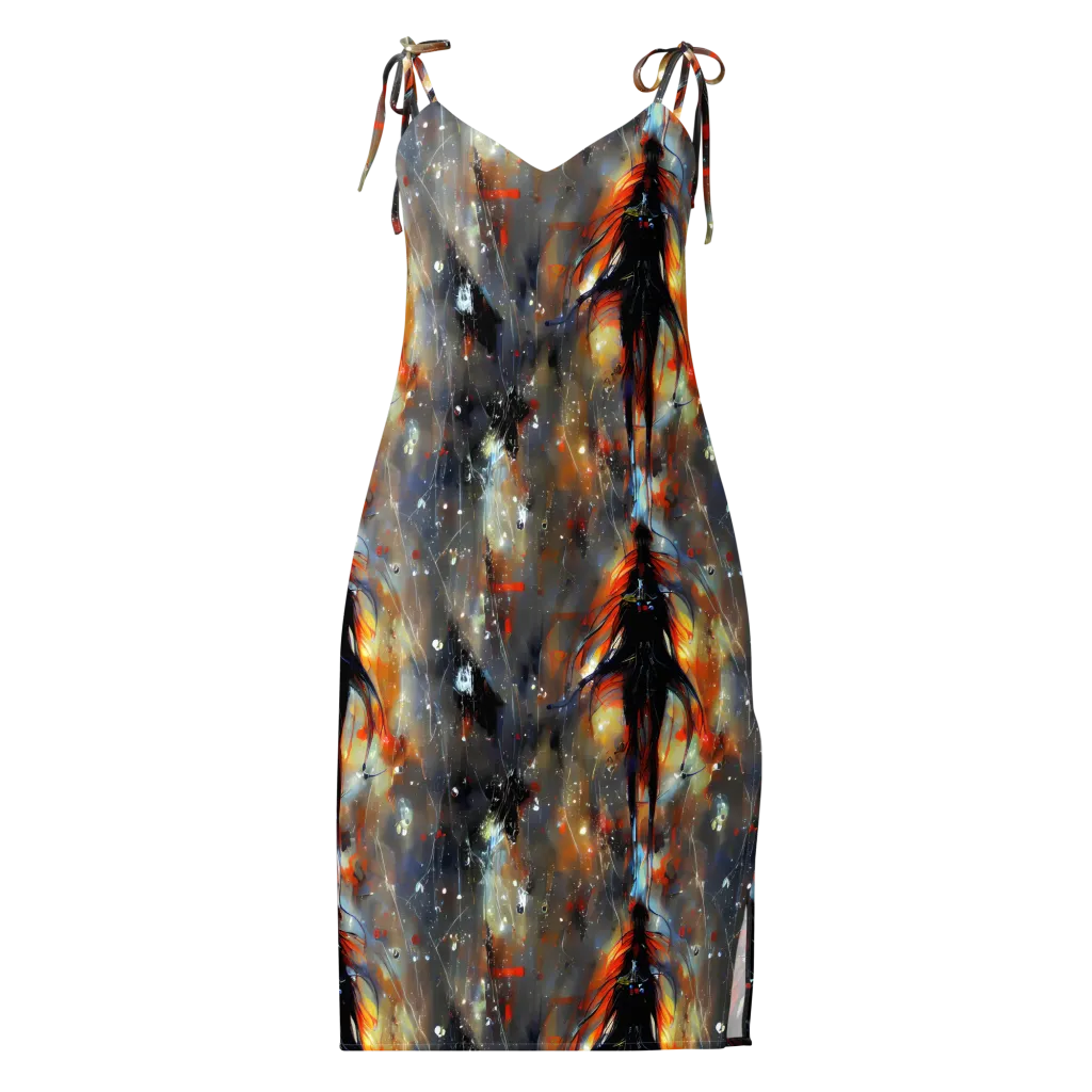 Sidereal Threads on Slip Dress — Front