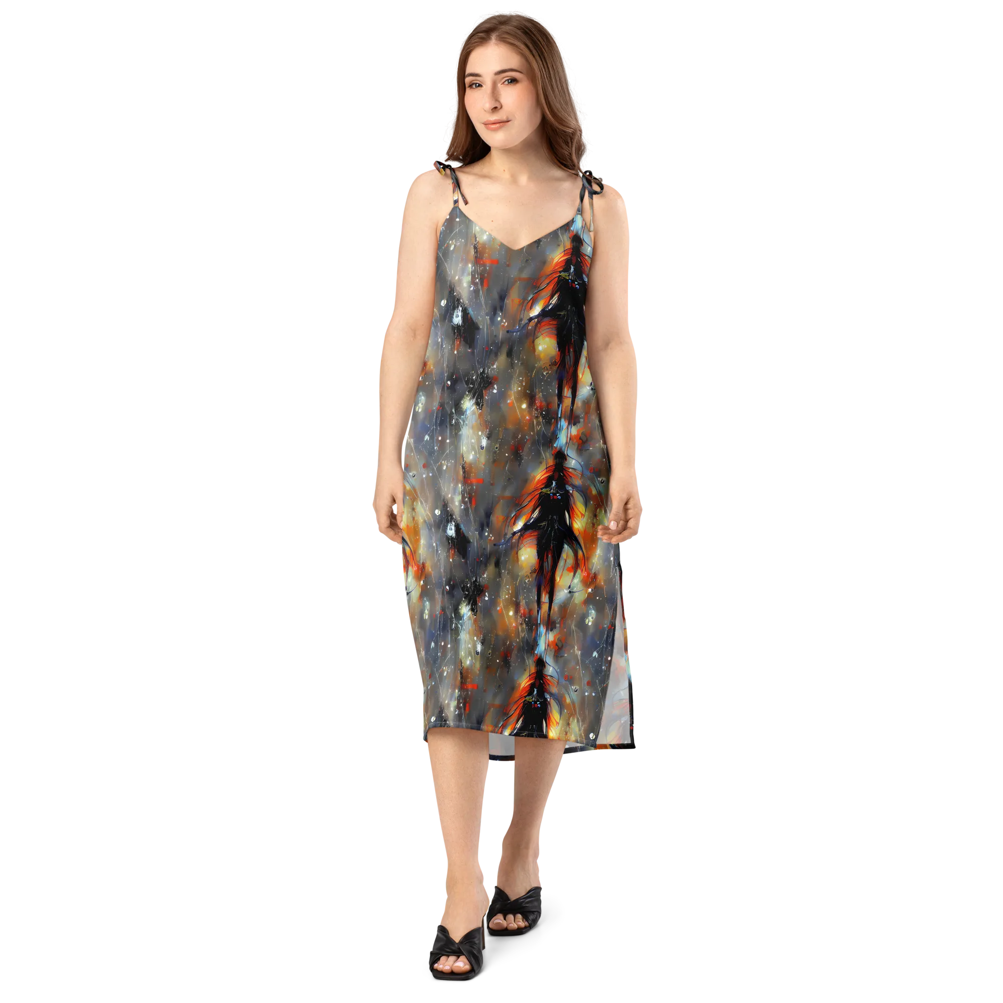 Sidereal Threads on Slip Dress — Front