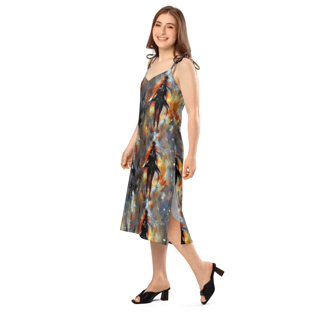Sidereal Threads on Slip Dress — Left Front