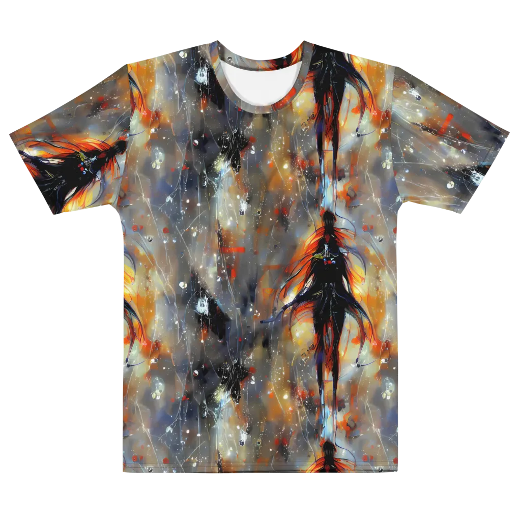 Sidereal Threads on Men's Cotton Crew Neck T-Shirt — Front