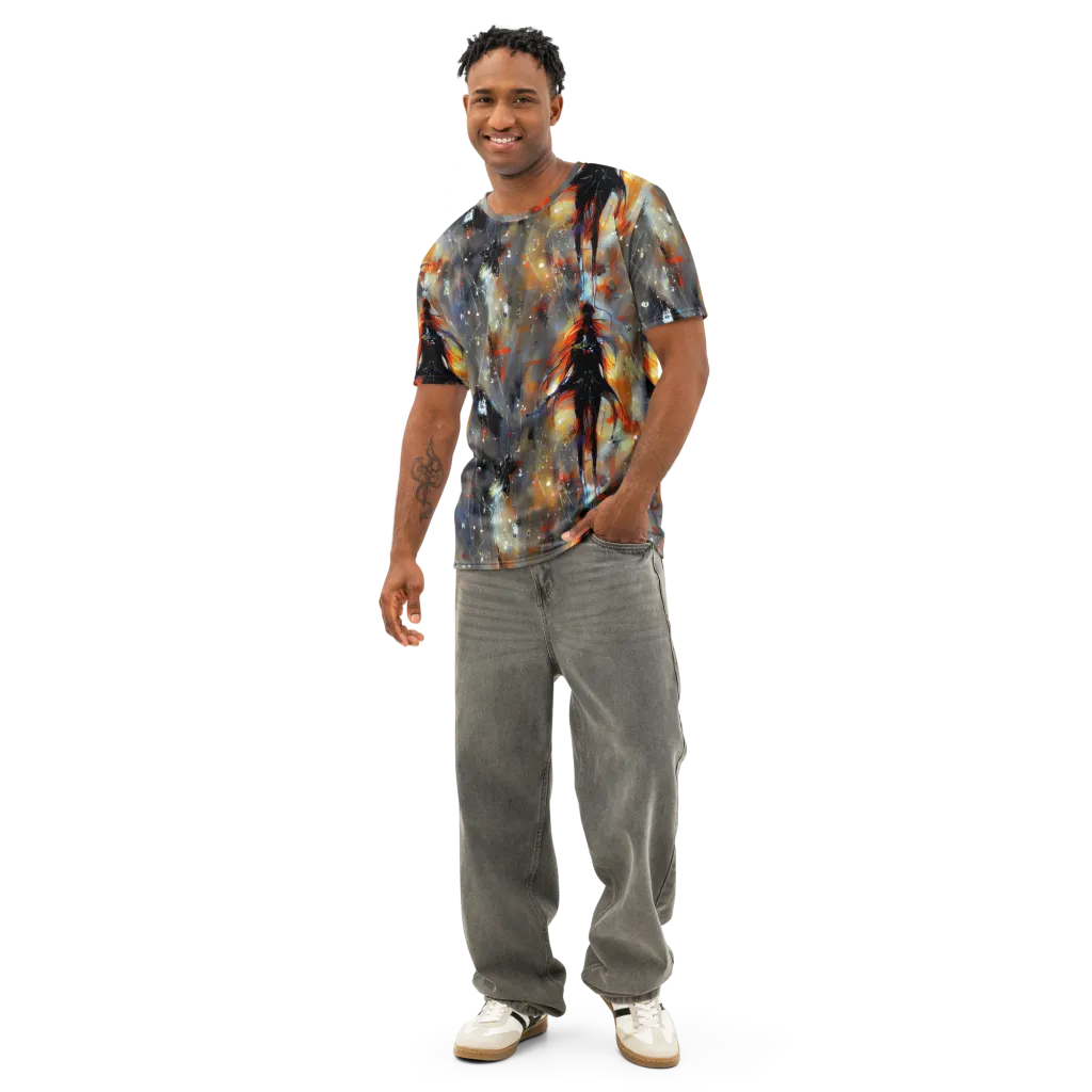 Sidereal Threads on Men's Cotton Crew Neck T-Shirt — Front