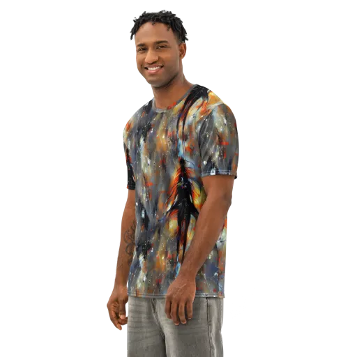 Sidereal Threads on a Men's Cotton Crew Neck T-Shirt