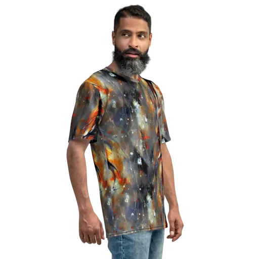 Sidereal Threads on a Men's Crew Neck T-Shirt