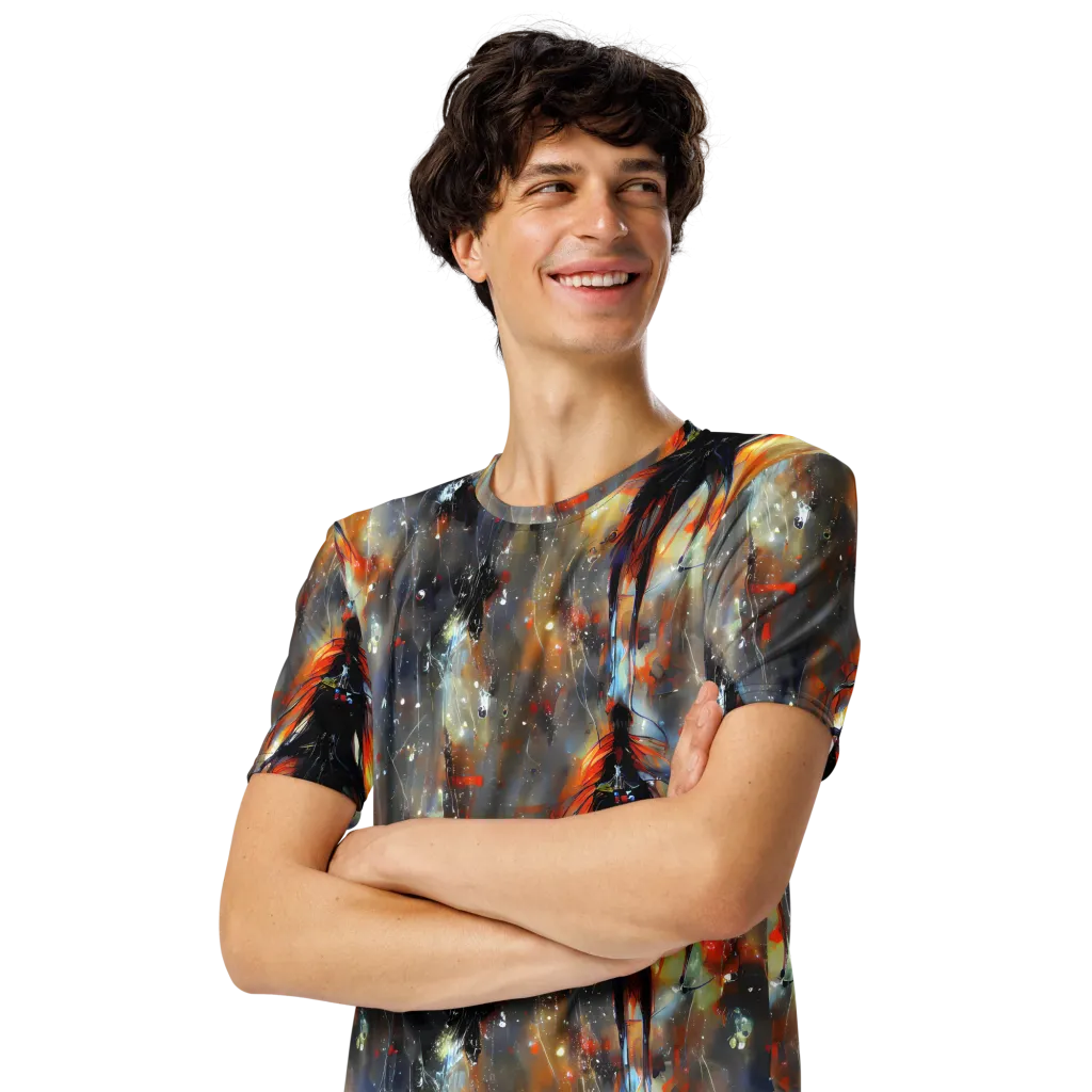 Sidereal Threads on Men's Crew Neck T-Shirt — Left Front