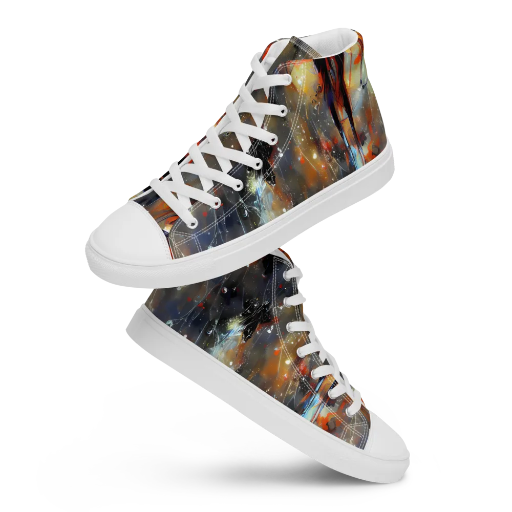 Sidereal Threads on Men's High Top Canvas Shoes — Front