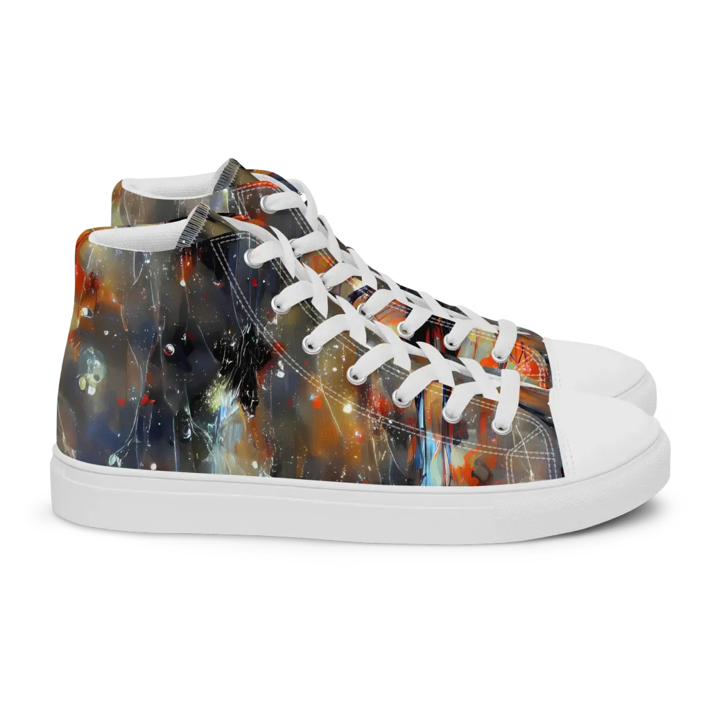 Sidereal Threads on Women's High Top Canvas Shoes — Right