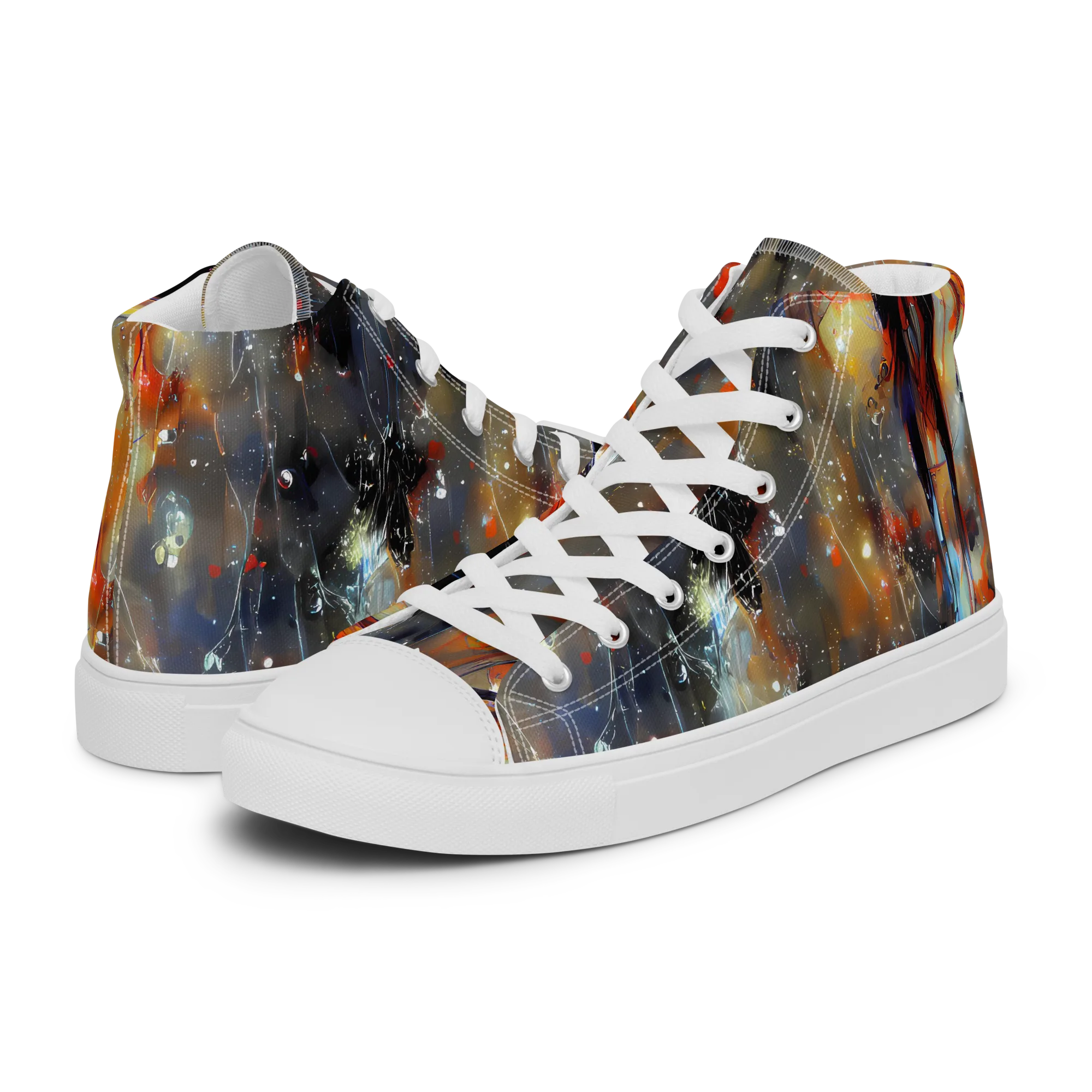 Sidereal Threads on Women's High Top Canvas Shoes — Left