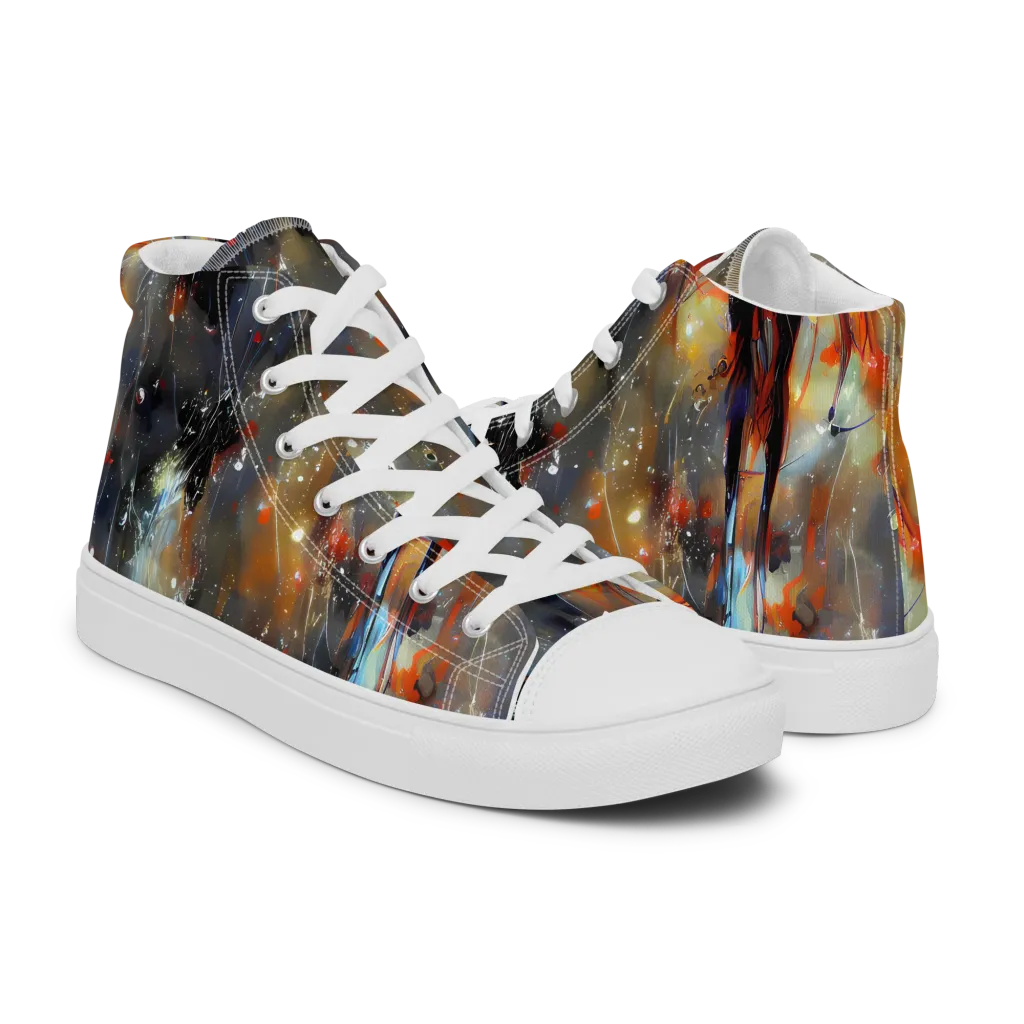 Sidereal Threads on Women's High Top Canvas Shoes — Right