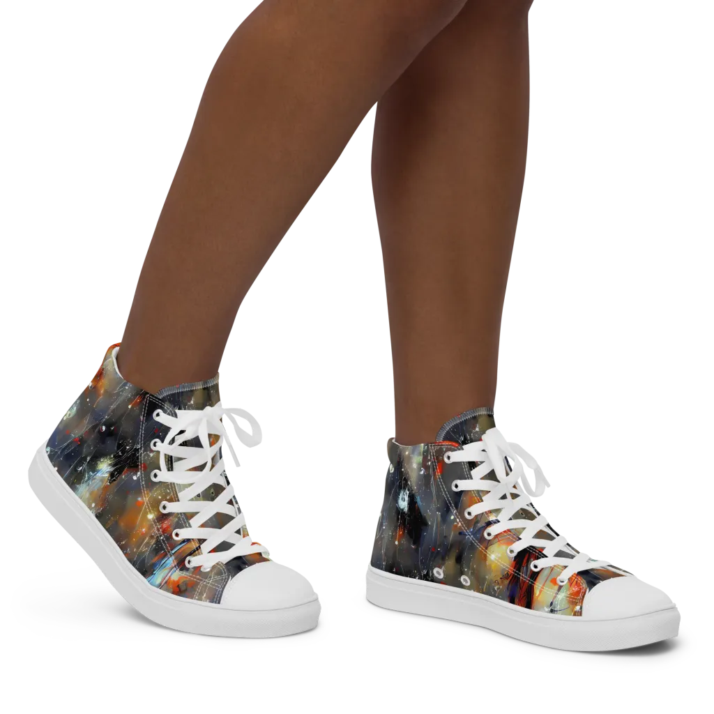 Sidereal Threads on Women's High Top Canvas Shoes — Right
