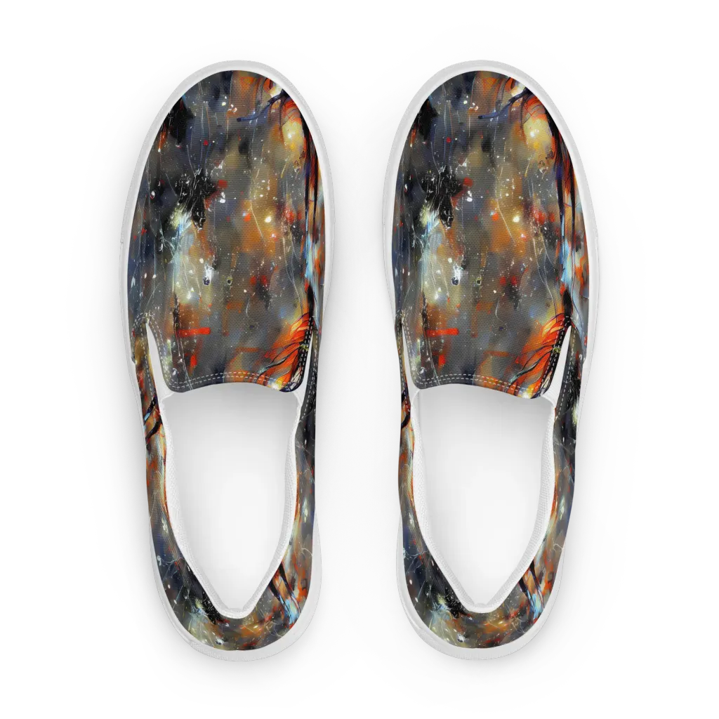 Sidereal Threads on Men's Slip-On Canvas Shoes — Front