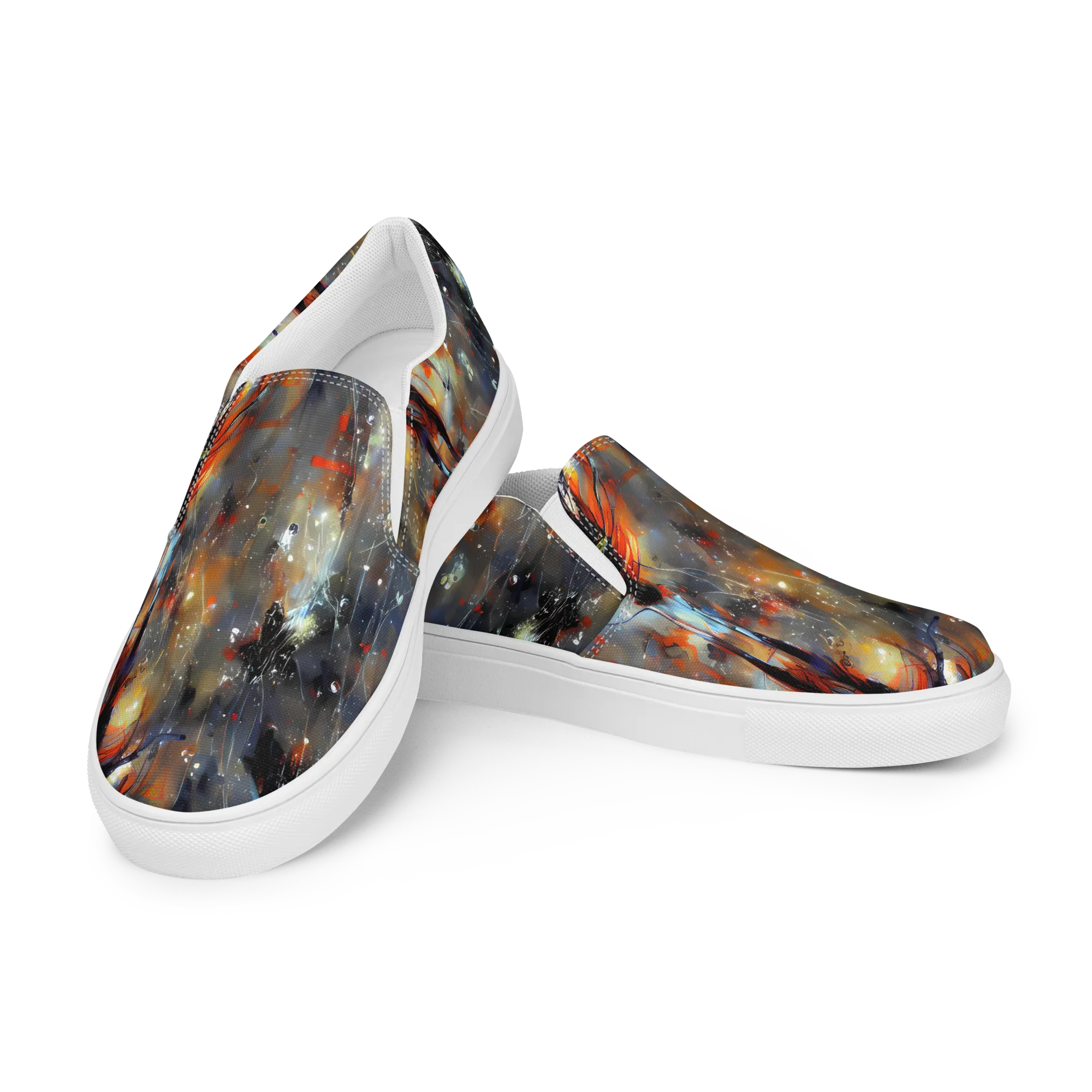 Sidereal Threads on Men's Slip-On Canvas Shoes — Left Front