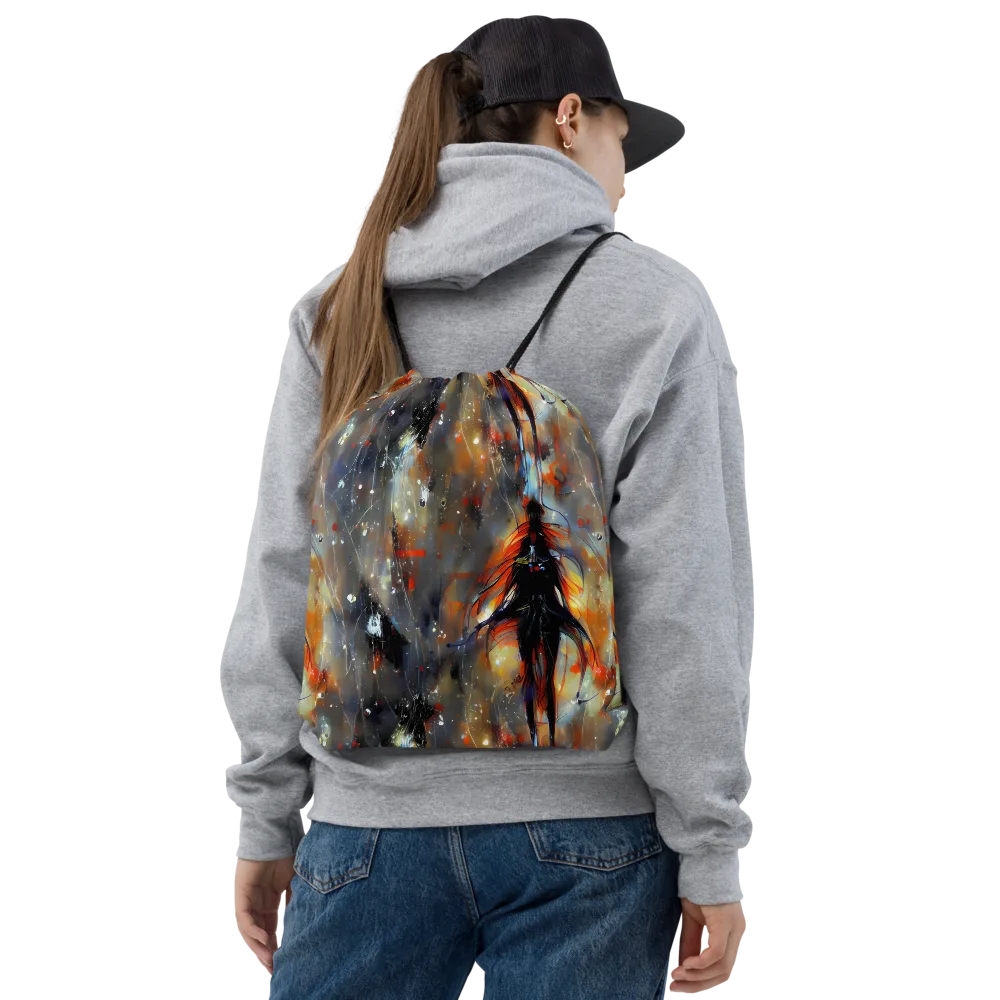 Sidereal Threads on Drawstring Bag — Front
