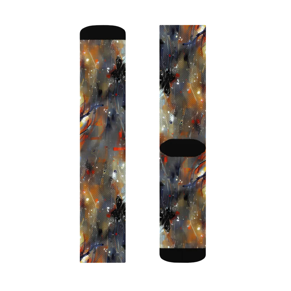 Sidereal Threads on Socks — Left Sock