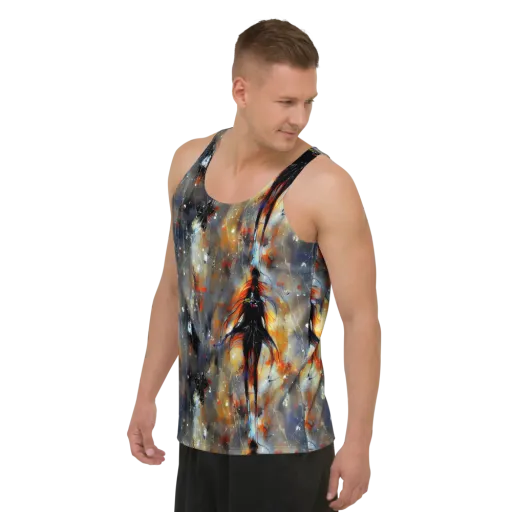 Sidereal Threads on a Men's Tank Top