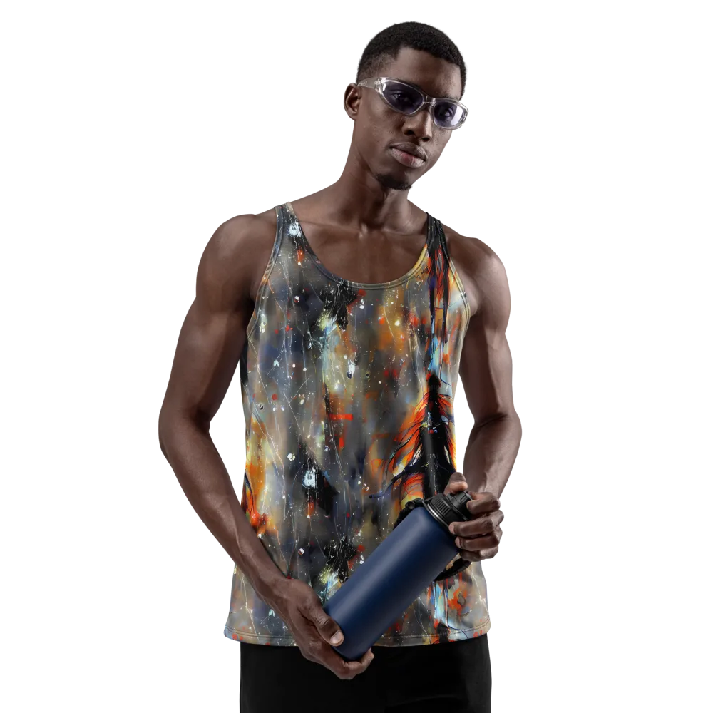 Sidereal Threads on Men's Tank Top — Front