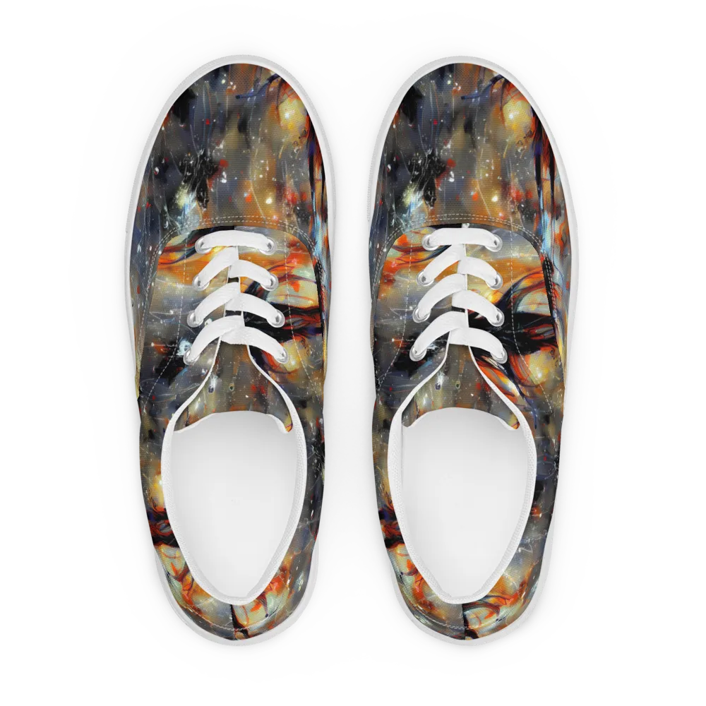Sidereal Threads on Men's Lace-Up Canvas Shoes — Front