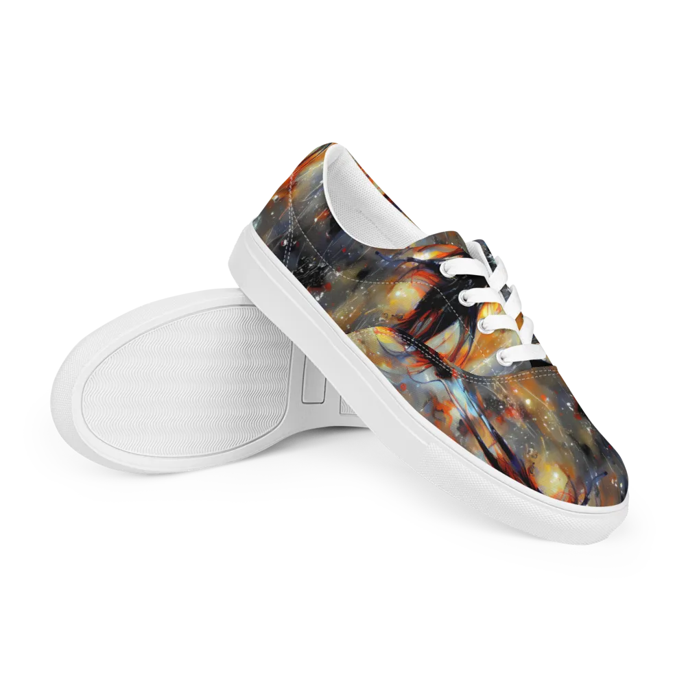 Sidereal Threads on Men's Lace-Up Canvas Shoes — Right Front