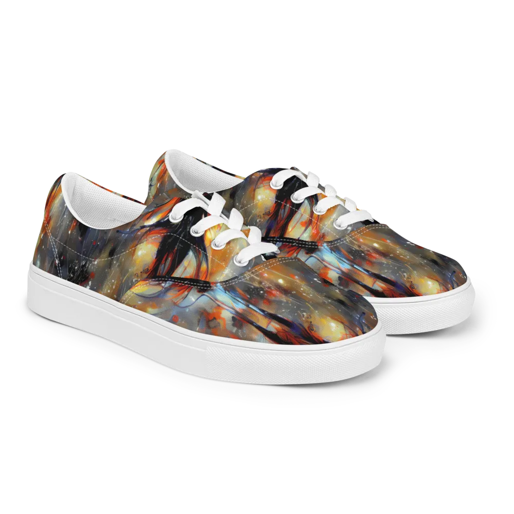 Sidereal Threads on Men's Lace-Up Canvas Shoes — Right Front