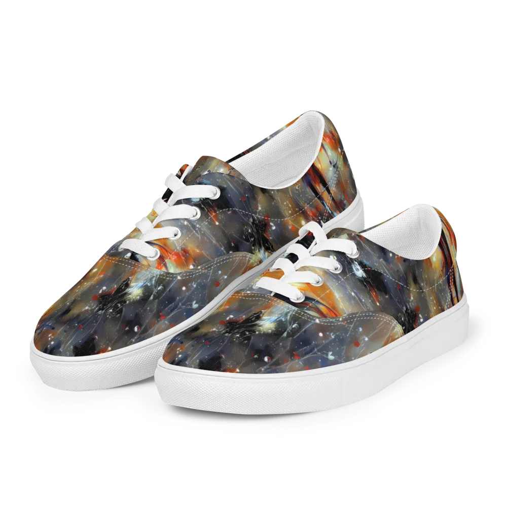 Sidereal Threads on Men's Lace-Up Canvas Shoes — Left Front