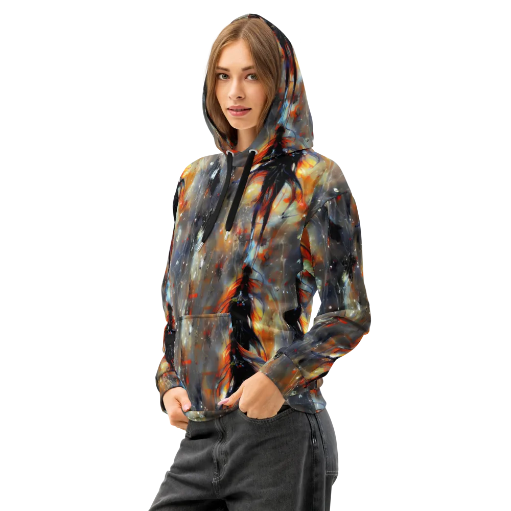 Sidereal Threads on Cotton Hoodie — Left Front