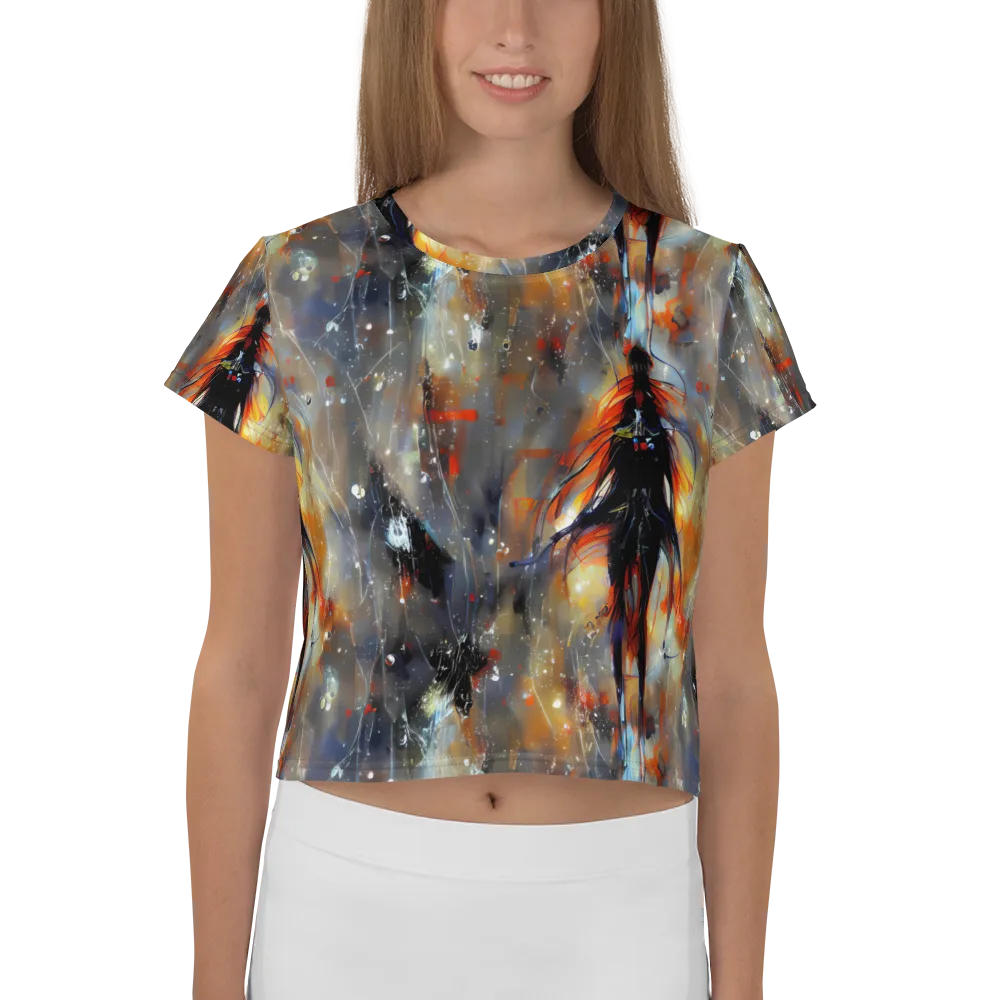 Sidereal Threads on Crop Tee — Front