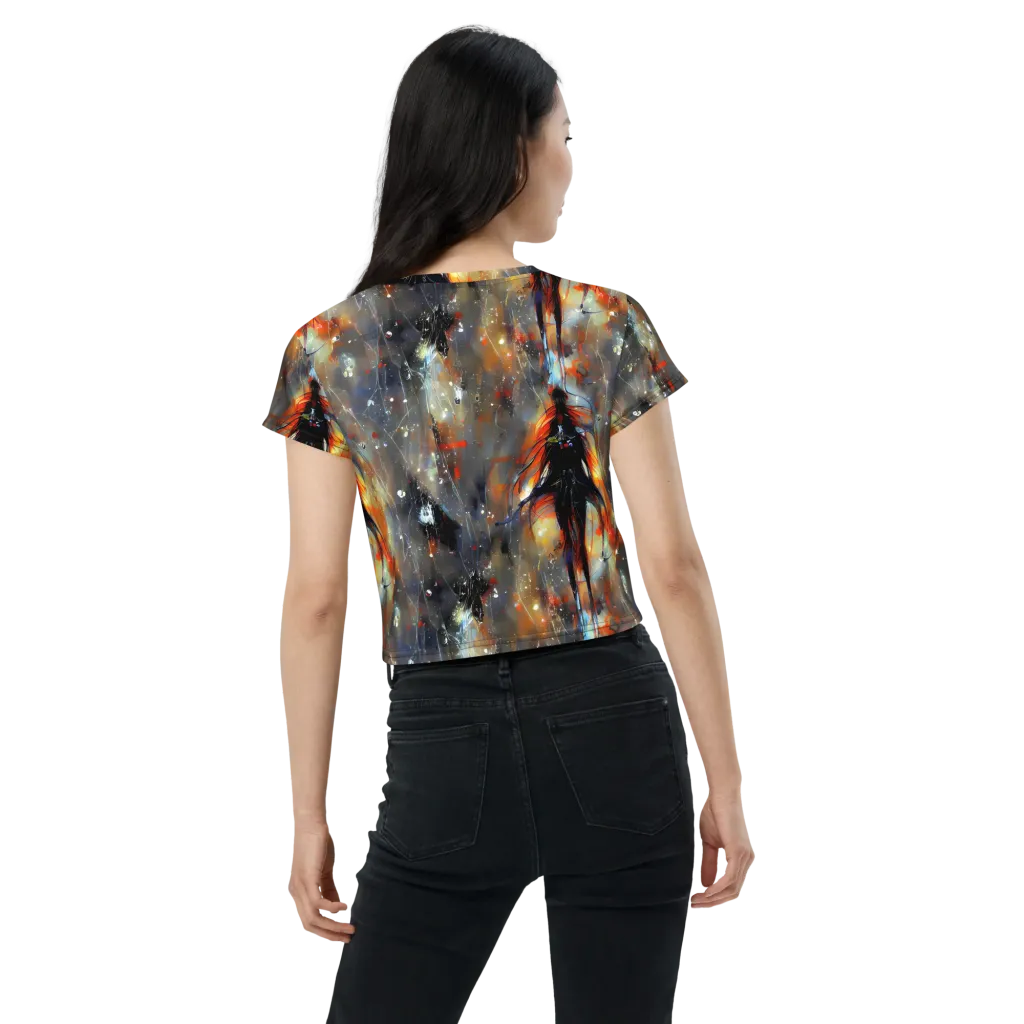 Sidereal Threads on Crop Tee — Back