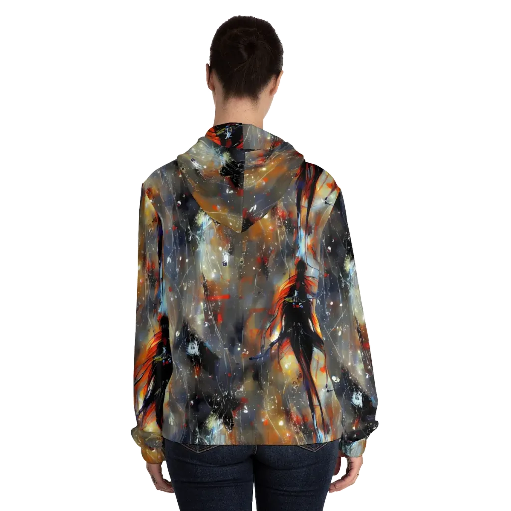 Sidereal Threads on Women's Full-Zip Hoodie — Back On Person