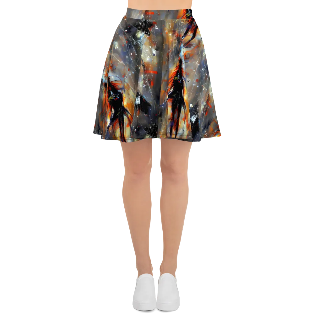 Sidereal Threads on Skater Skirt — Front