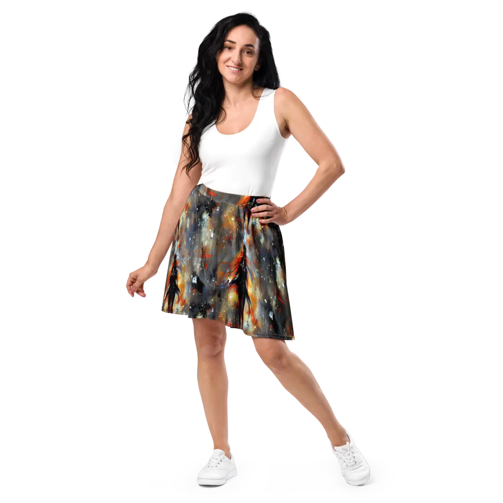 Sidereal Threads on Skater Skirt — Front