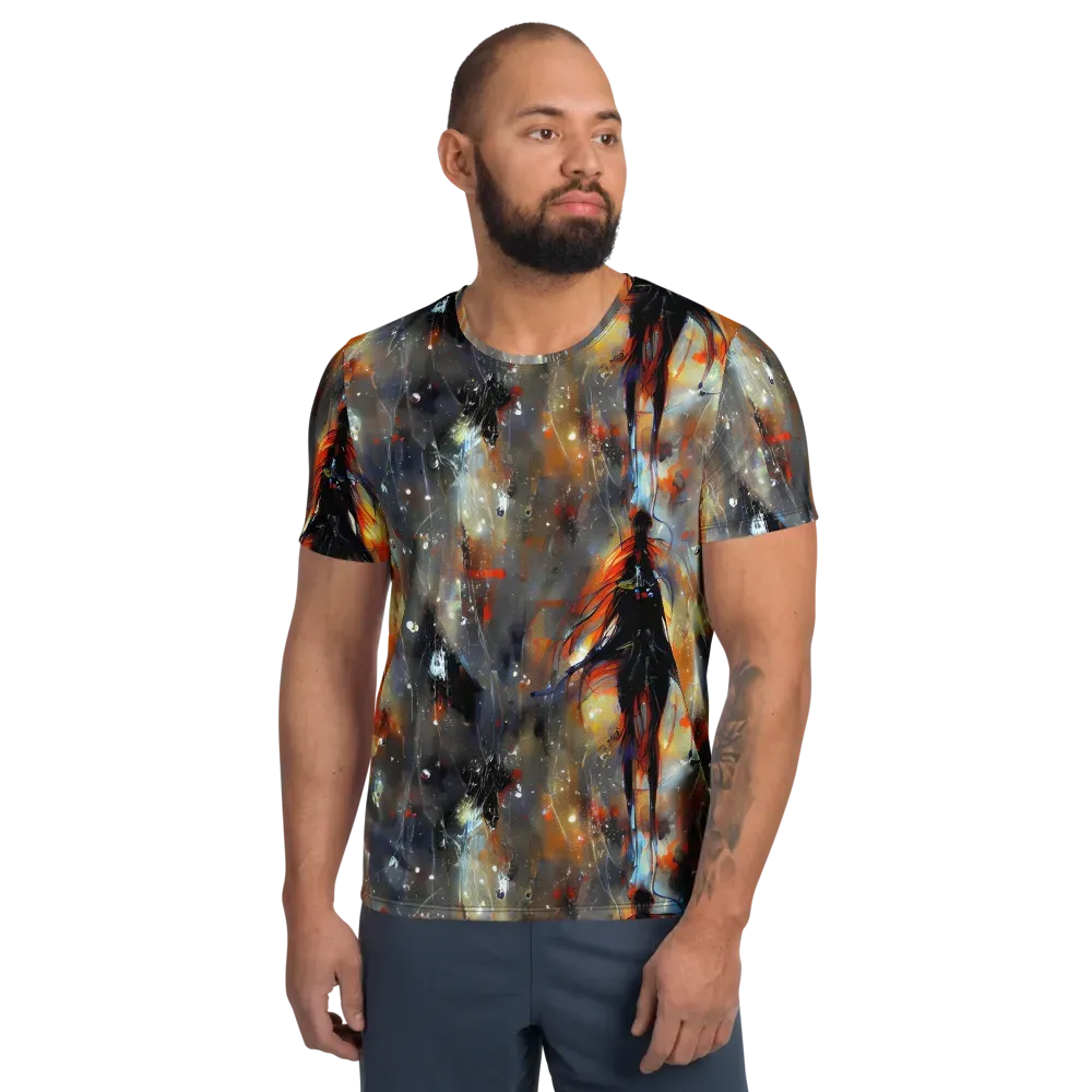 Sidereal Threads on Men's Athletic T-Shirt — Front