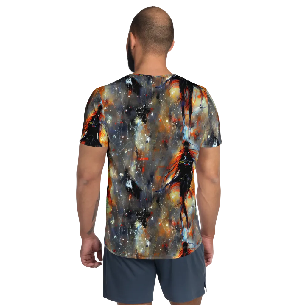 Sidereal Threads on Men's Athletic T-Shirt — Back