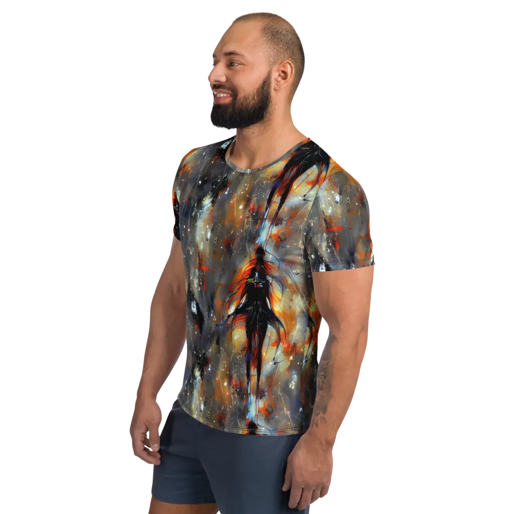 Sidereal Threads on Men's Athletic T-Shirt — Left