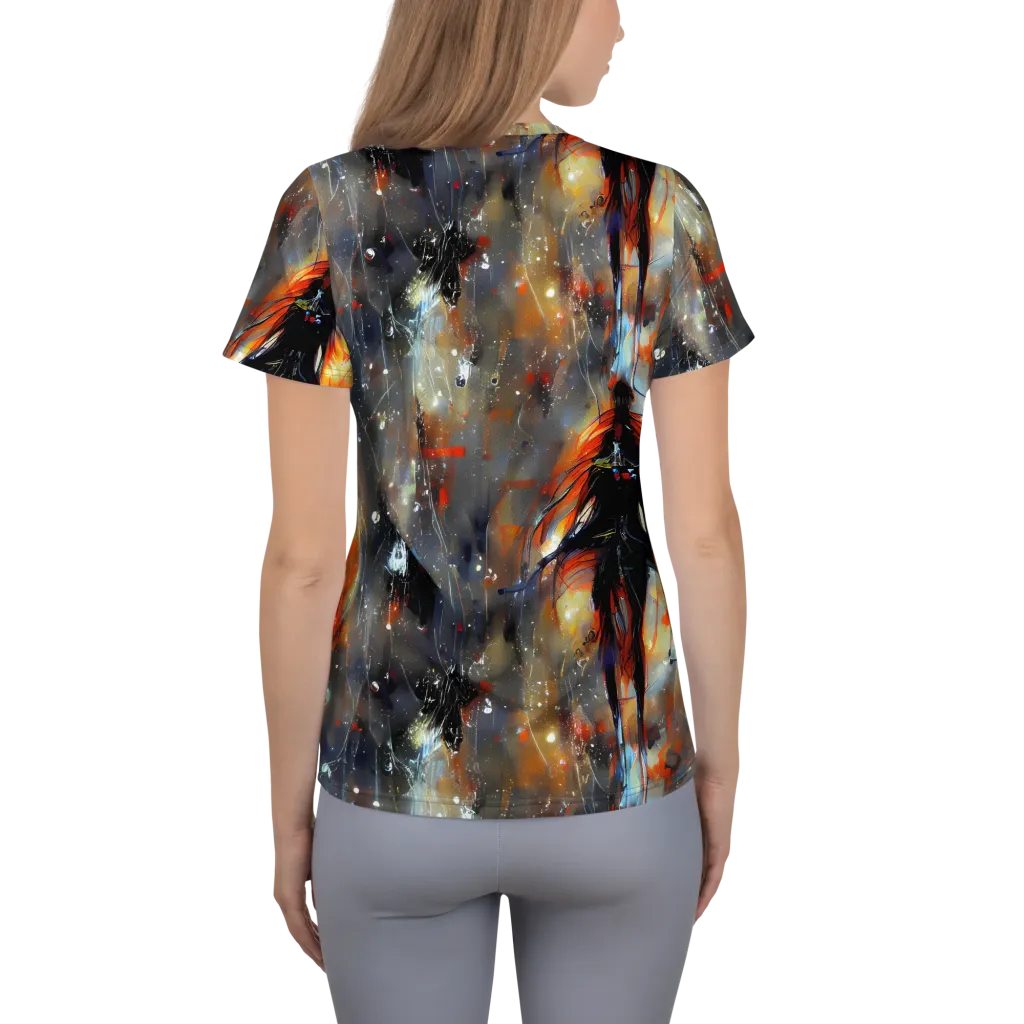 Sidereal Threads on Women's Athletic T-Shirt — Back