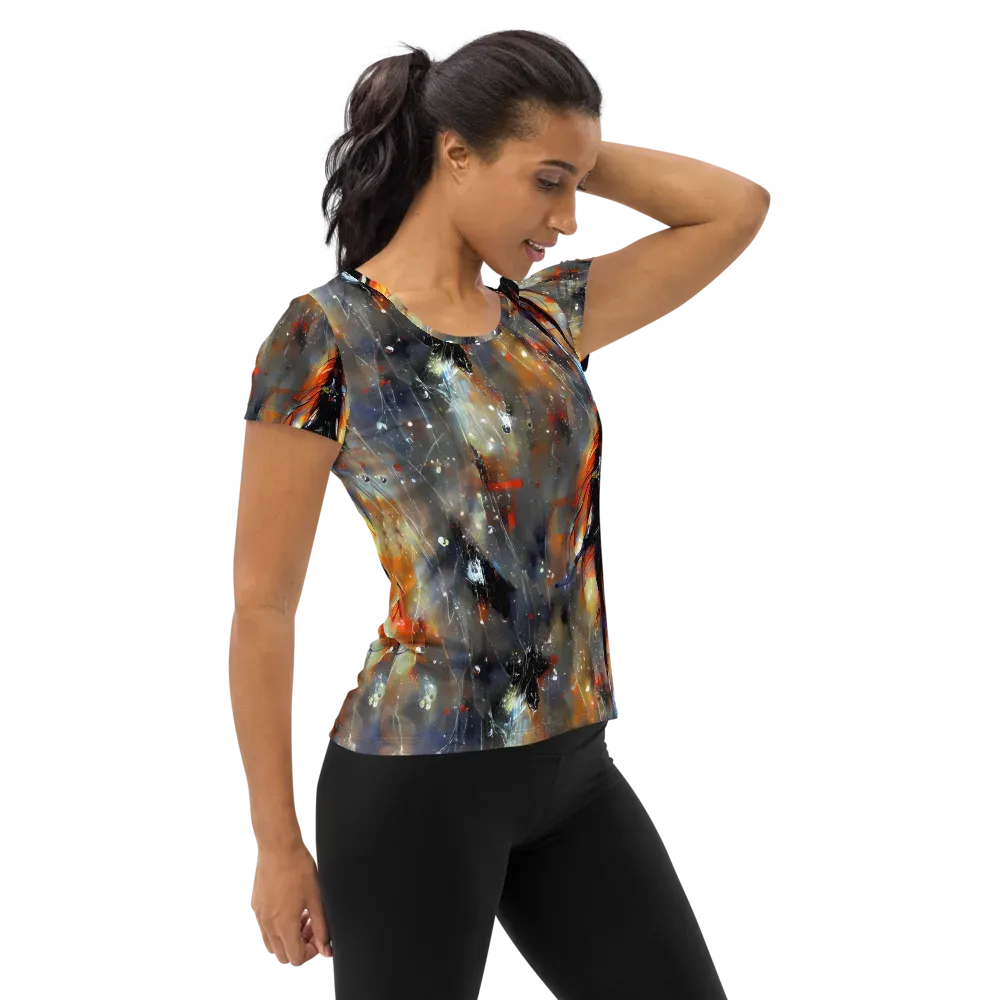 Sidereal Threads on Women's Athletic T-Shirt — Right