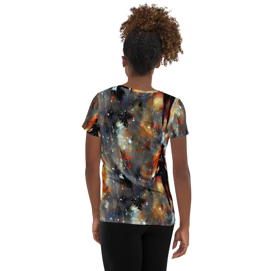 Sidereal Threads on Women's Athletic T-Shirt — Back