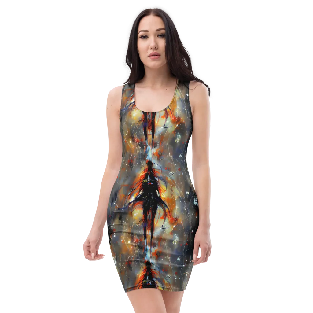 Sidereal Threads on Bodycon Dress — Front