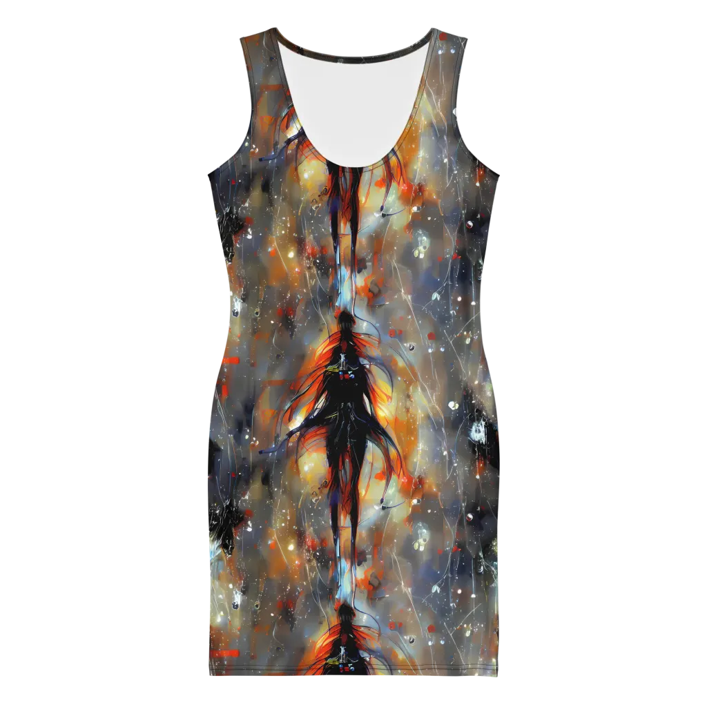 Sidereal Threads on Bodycon Dress — Front