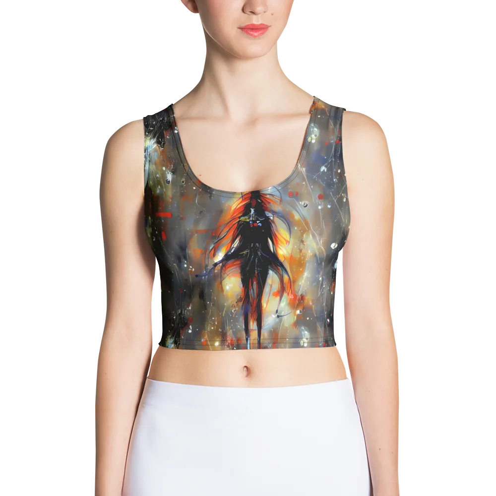 Sidereal Threads on Crop Top — Front