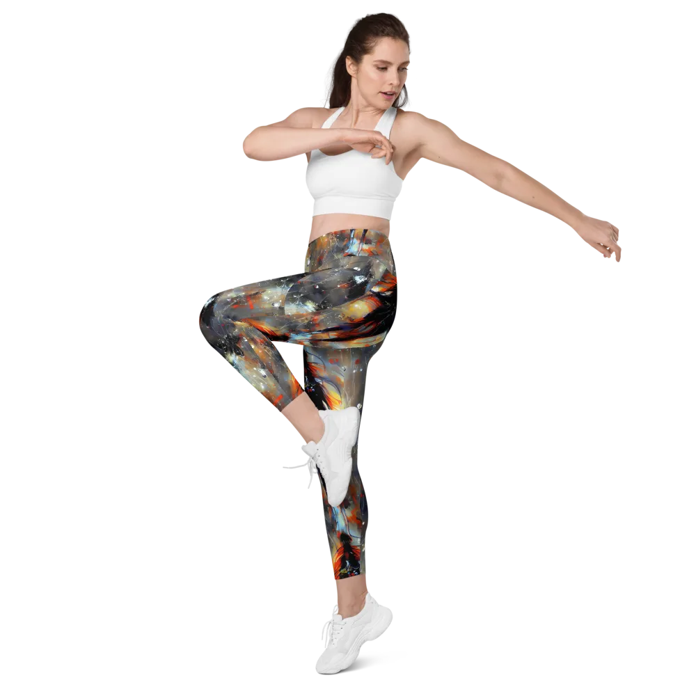 Sidereal Threads on Leggings with Pockets — Left Front