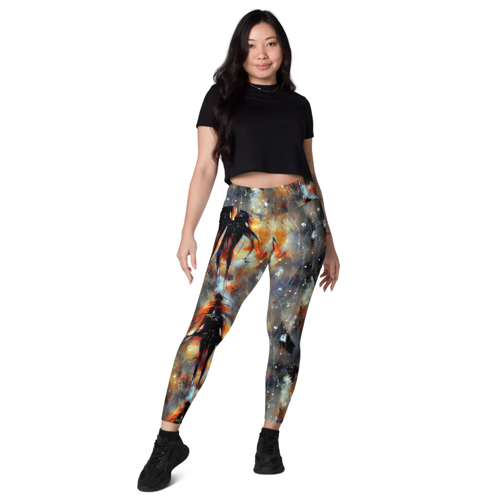 Sidereal Threads on Leggings with Pockets — Front