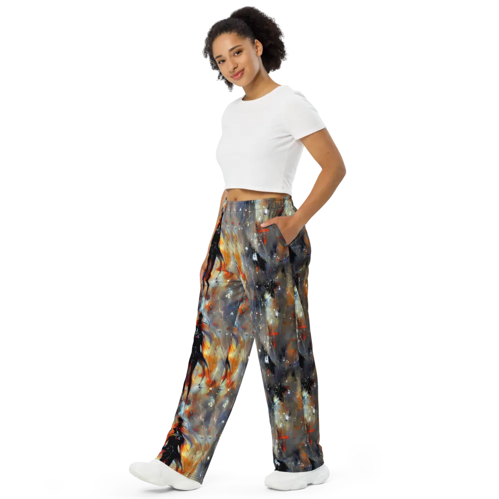 Sidereal Threads on Wide-Leg Pants — Left Front