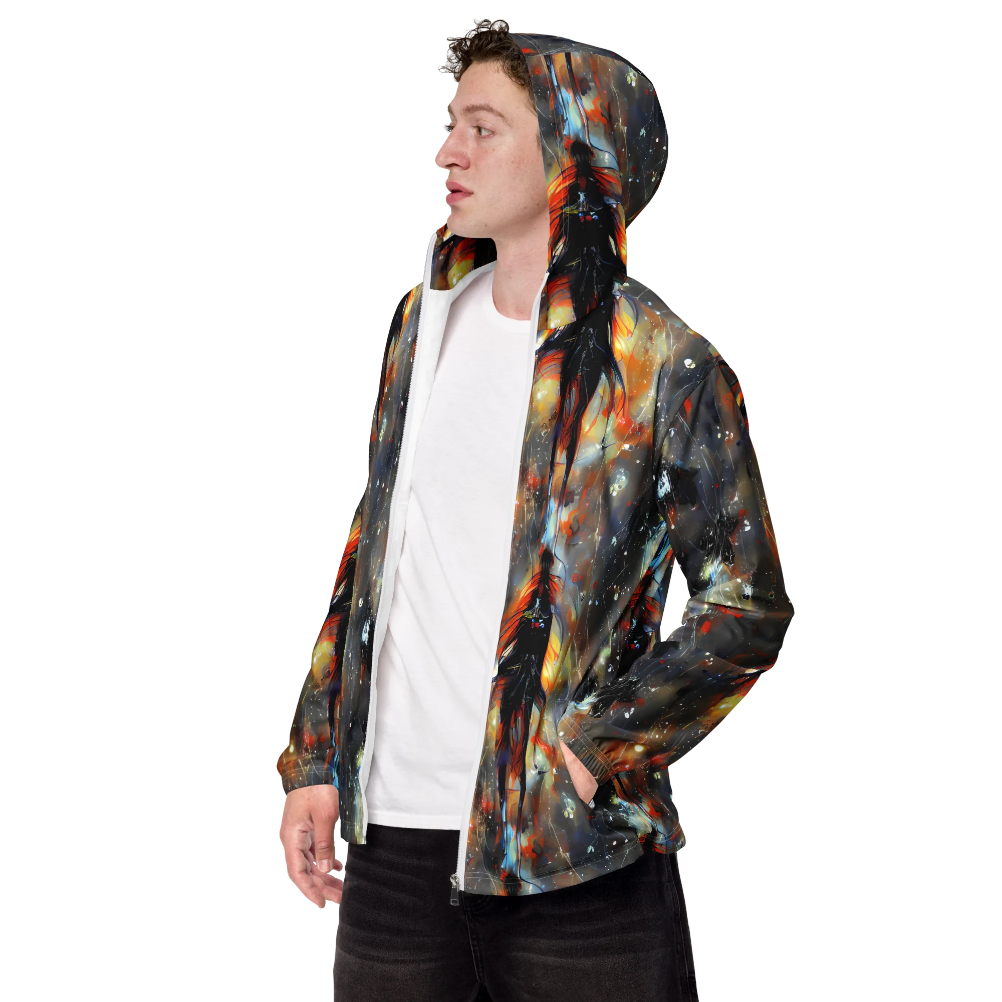 Sidereal Threads on Men's Windbreaker — Left Front