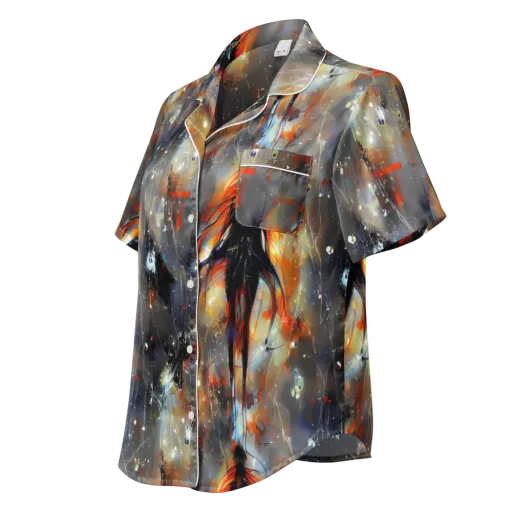 Sidereal Threads on a Women's Short Sleeve Pajama Top