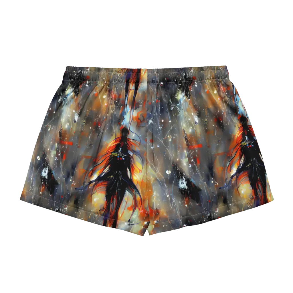Sidereal Threads on Women's Pajama Shorts — Back